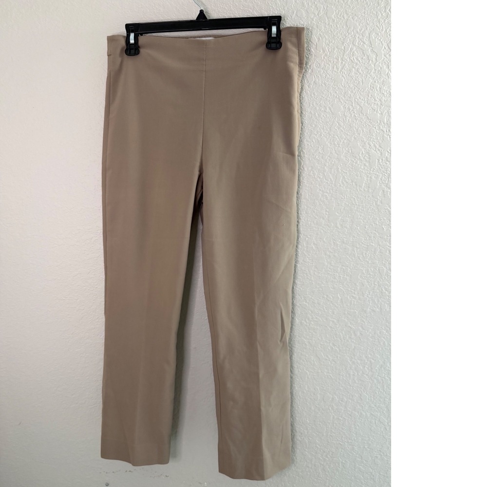 MM.LaFleur Foster Pants SZ 8 Sand Beige Italian Cotton Blend Side Zip Office
